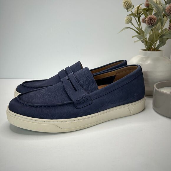 Vionic Thompson Slip-on Penny Loafers Casual Comfort Shoe Navy Men's 12 Wide - Picture 4 of 9